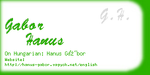 gabor hanus business card